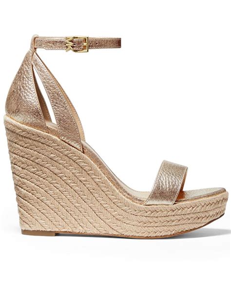 michael michael kors kimberly wedge sandals|michael kors denim wedges.